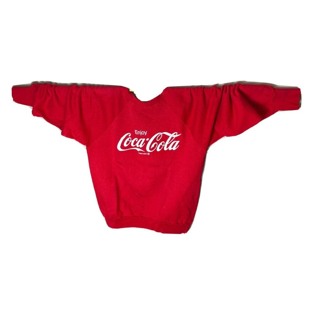Vintage STAINED Classic Coca Cola red unisex sweatshirt SEE PICS Made in USA XL